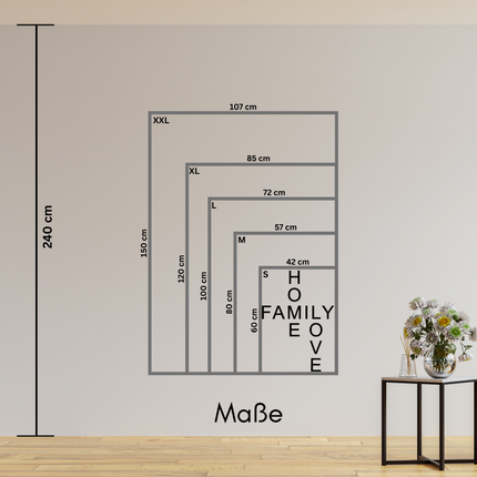 Home Family Love – Holzschriftzug