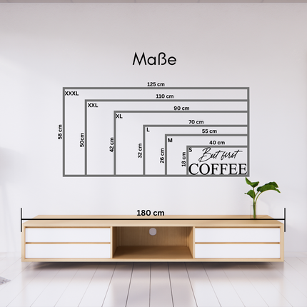 But first Coffee – Schriftzug aus Holz