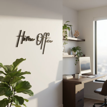 Home Office – Holzschriftzug