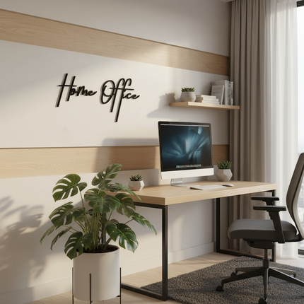 Home Office – Holzschriftzug