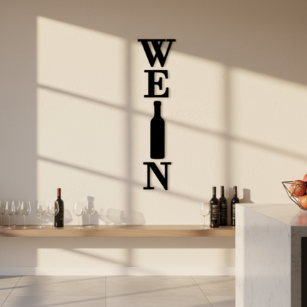 Wein – Holzschriftzug
