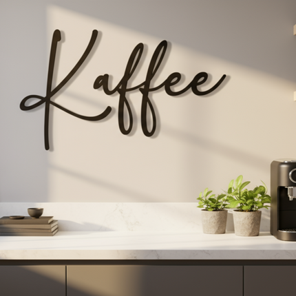 Kaffee – dekorative Wanddeko für Küche, Esszimmer & Café   Schwarz / S-18 cm x 30 cm  Kraftélia    Wanddeko