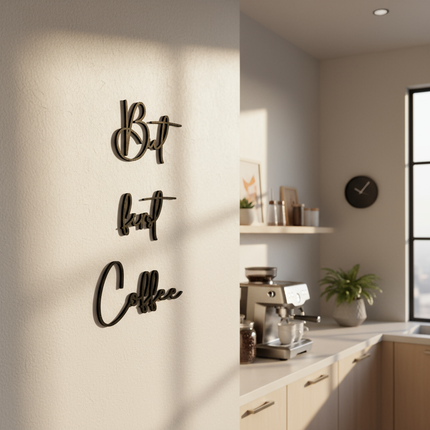 But First Coffee – Holzschriftzug