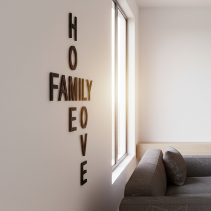Home Family Love – Holzschriftzug