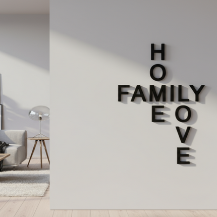 Home Family Love – Holzschriftzug