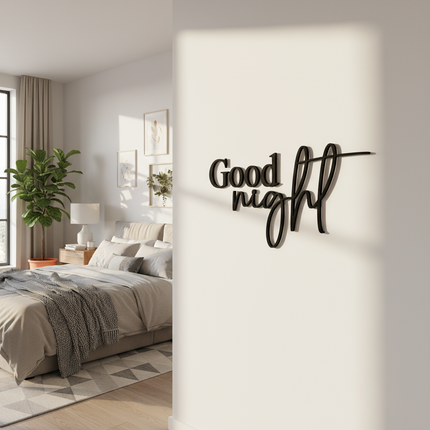 Good Night – Holzschriftzug