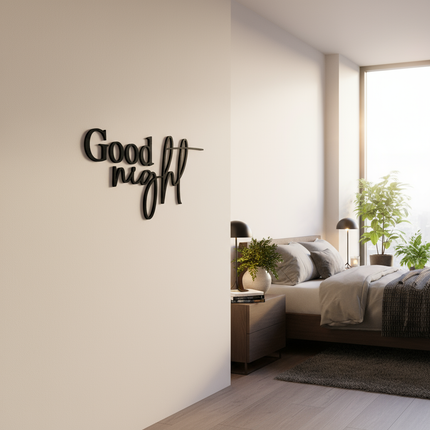 Good Night – Holzschriftzug