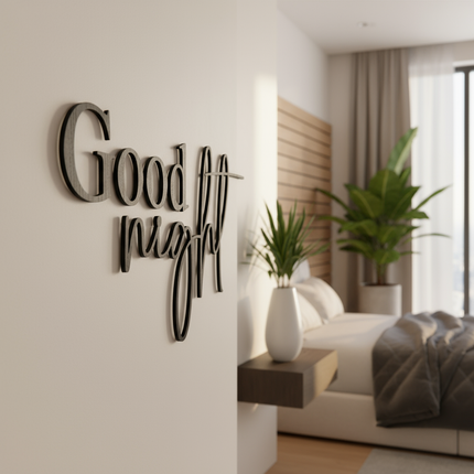 Good Night – Holzschriftzug