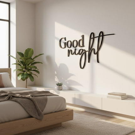 Good Night – Holzschriftzug