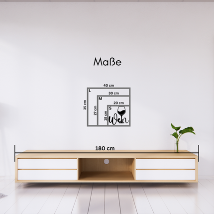 Wein – Holzschriftzug