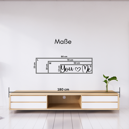 You & Me – Schriftzug aus Holz