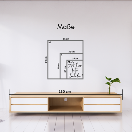 Ab hier bitte lächeln! – Wanddekoration aus Holz