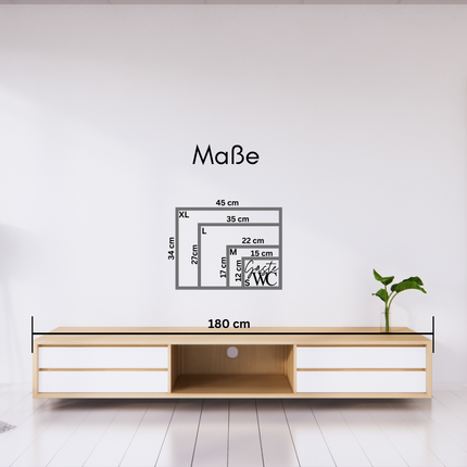 Gäste WC – Holzschriftzug