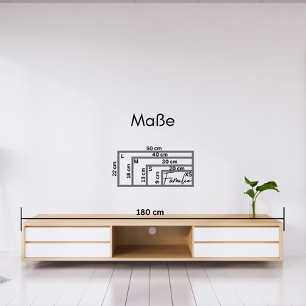 Schriftzug aus Holz - Familie Wanddeko  Schwarz / Xs -  9 cm x 20 cm  Kraftélia   