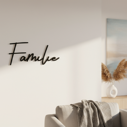 Familie – Holzschriftzug