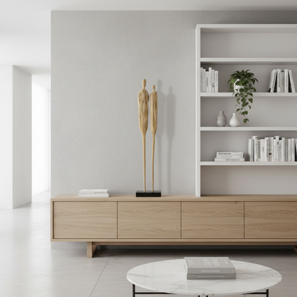 Linea Two – Skulpturales Figuren-Duo aus Holz
