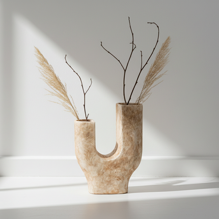 Terra Curve – Skulpturale Design-Vase
