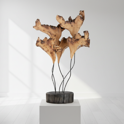 Borneo Bloom – Organische Holzskulptur