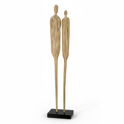 Linea Two – Skulpturales Figuren-Duo aus Holz