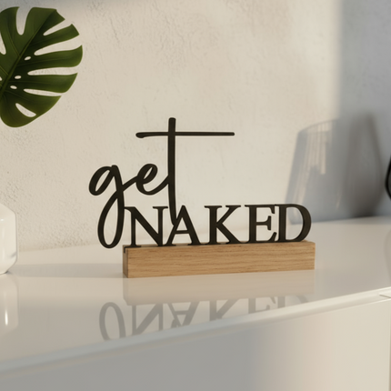 Get Naked – freistehender Deko-Aufsteller   Schwarz  Kraftélia    Wanddeko