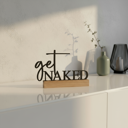 Get Naked – freistehender Deko-Aufsteller   Schwarz  Kraftélia    Wanddeko