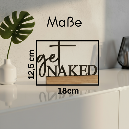 Get Naked – freistehender Deko-Aufsteller   Schwarz  Kraftélia    Wanddeko