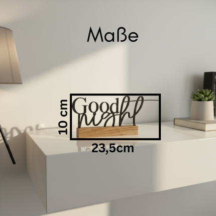 Good night – dekorativer Aufsteller   Schwarz  Kraftélia    Wanddeko