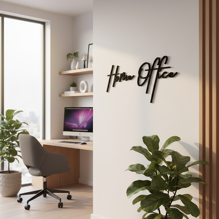 Home Office – Holzschriftzug