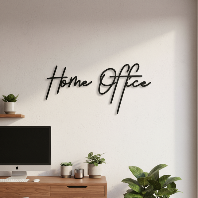 Home Office – Holzschriftzug