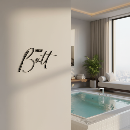 Nice Butt – Schriftzug aus Holz