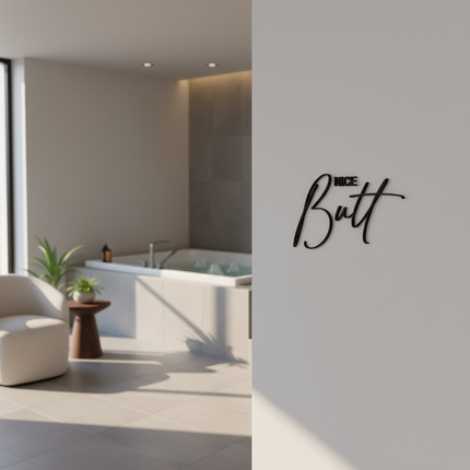 Nice Butt – Schriftzug aus Holz