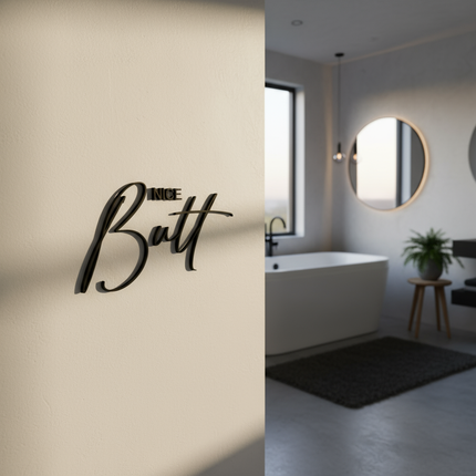 Nice Butt – Schriftzug aus Holz