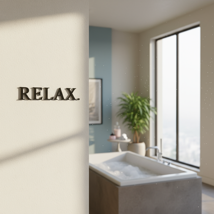 Relax – Holzschriftzug