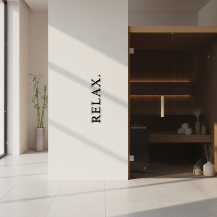 Relax – Holzschriftzug