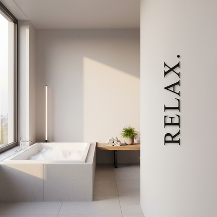 Relax – Holzschriftzug