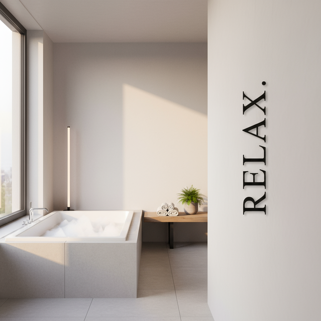 Relax – Holzschriftzug