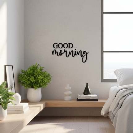 Good Morning – Schriftzug aus Holz
