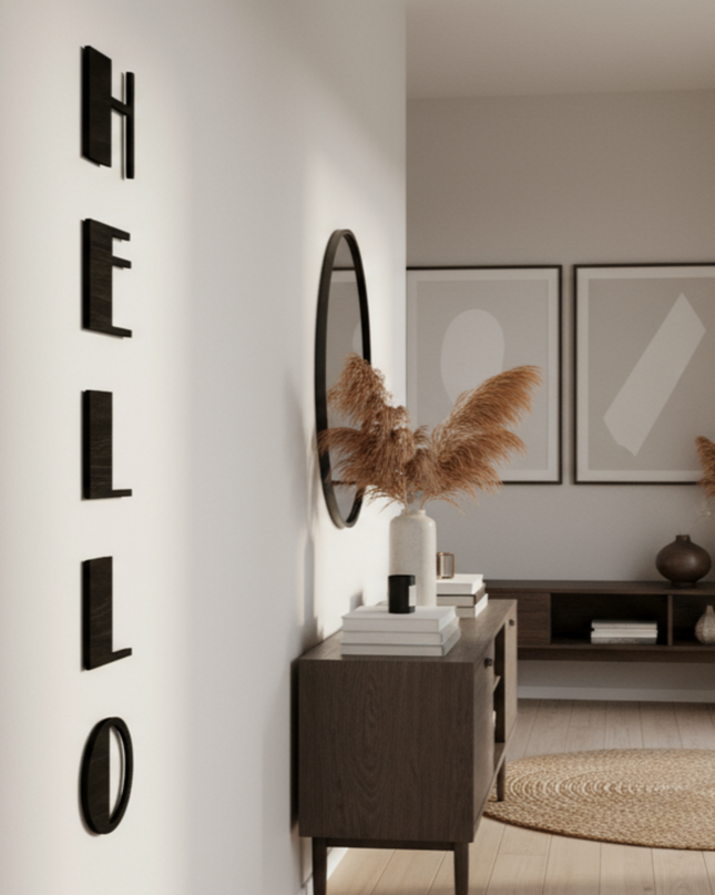 Hello – Holzschriftzug