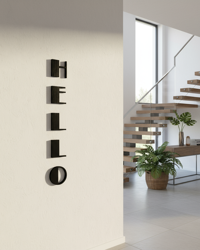 Hello – Holzschriftzug