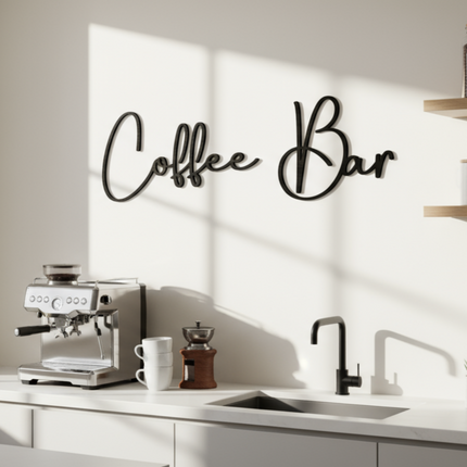 Coffee Bar – Schriftzug aus Holz