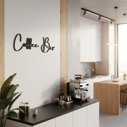 Coffee Bar – Schriftzug aus Holz