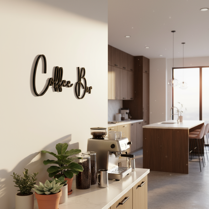 Coffee Bar – Schriftzug aus Holz