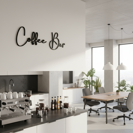 Coffee Bar – Schriftzug aus Holz