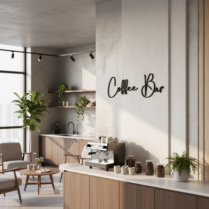 Coffee Bar – Schriftzug aus Holz