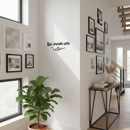 für immer wir – romantische Wanddeko für Paare & besondere Anlässe   Schwarz / S - 20 cm x 55 cm  Kraftélia    Wanddeko