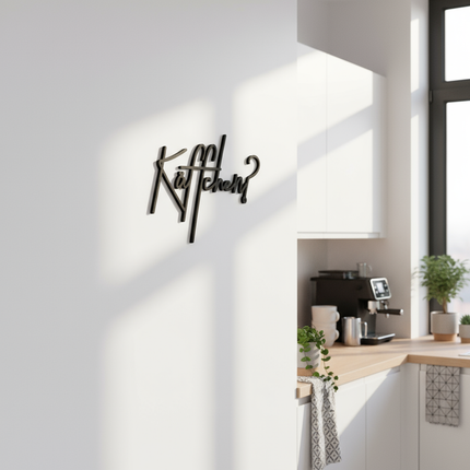 Käffchen? – Holzschriftzug