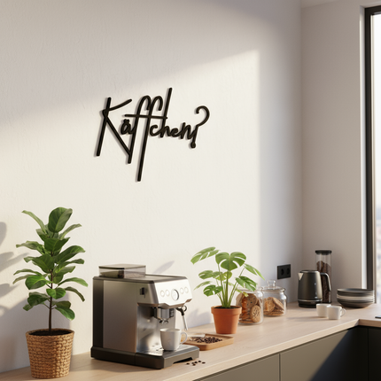 Käffchen? – Holzschriftzug