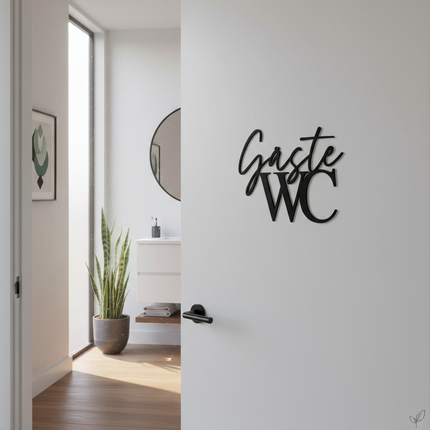Gäste WC – Holzschriftzug