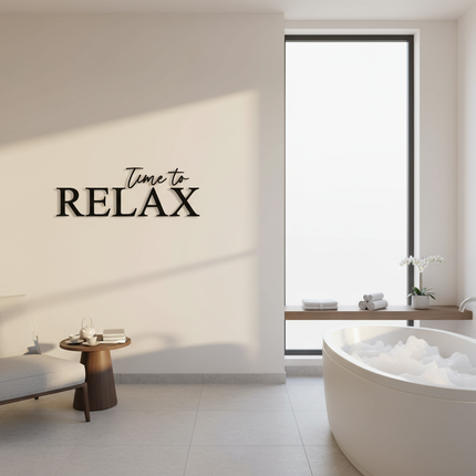 Time to Relax – Schriftzug aus Holz