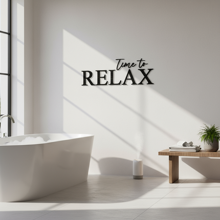 Time to Relax – Schriftzug aus Holz